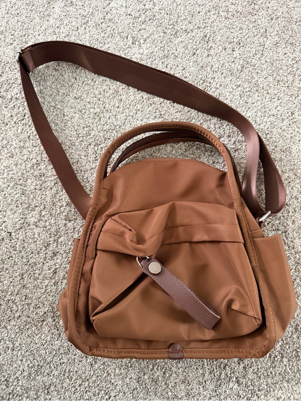 Brown Crossbody Messenger Bag - Casual Everyday Carry